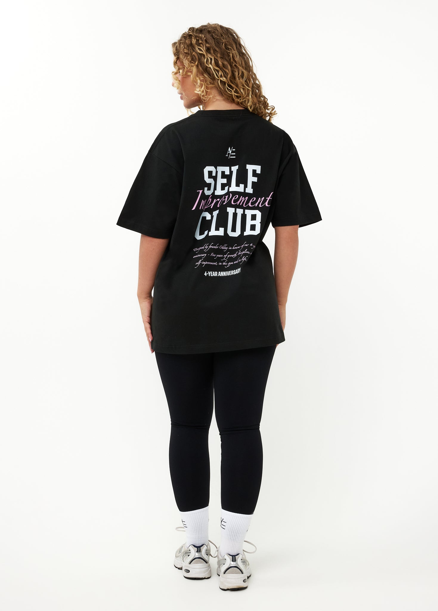 Oversized T Shirt Black Pink 4 Year Anniversary