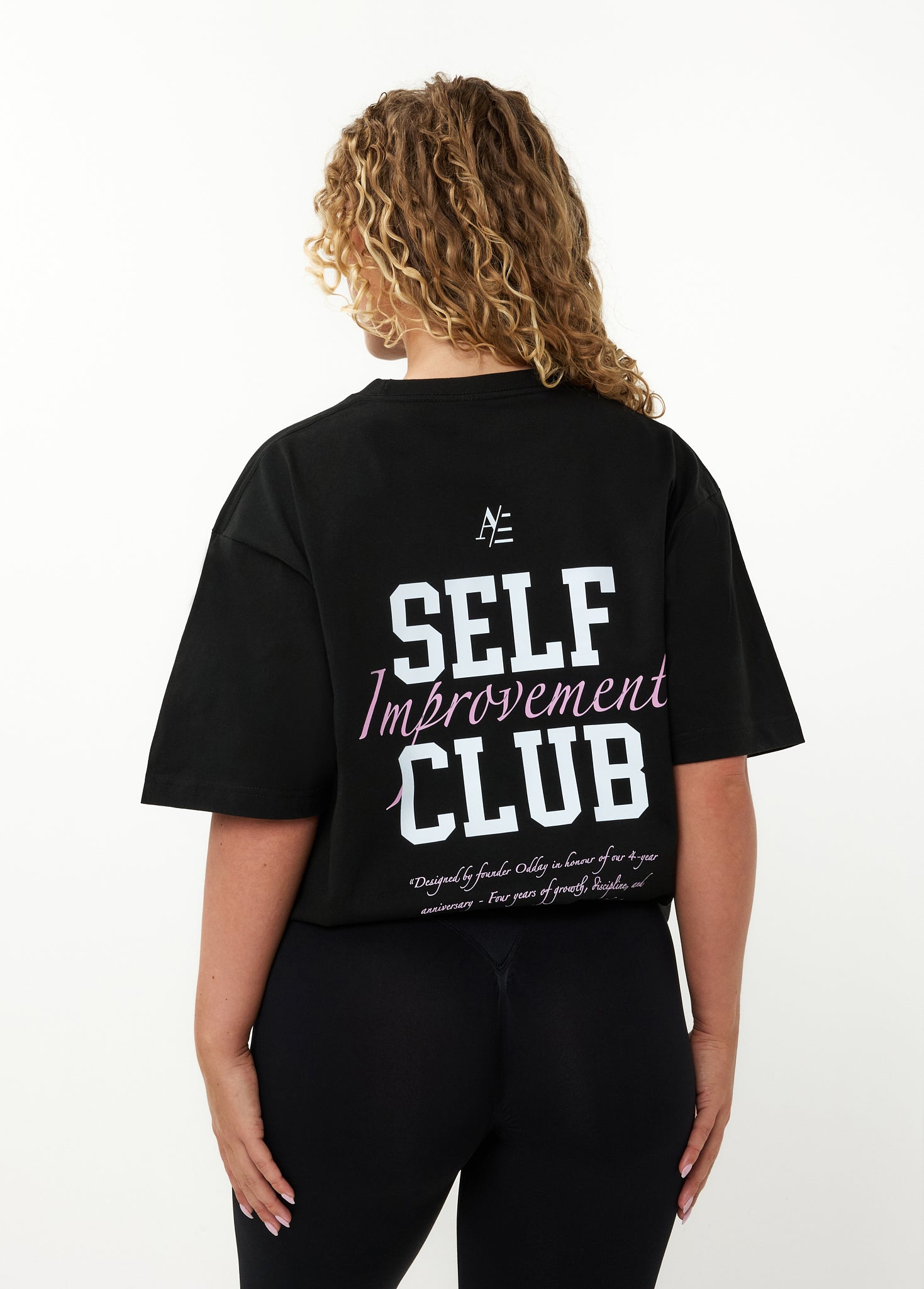 Oversized T Shirt Black Pink 4 Year Anniversary