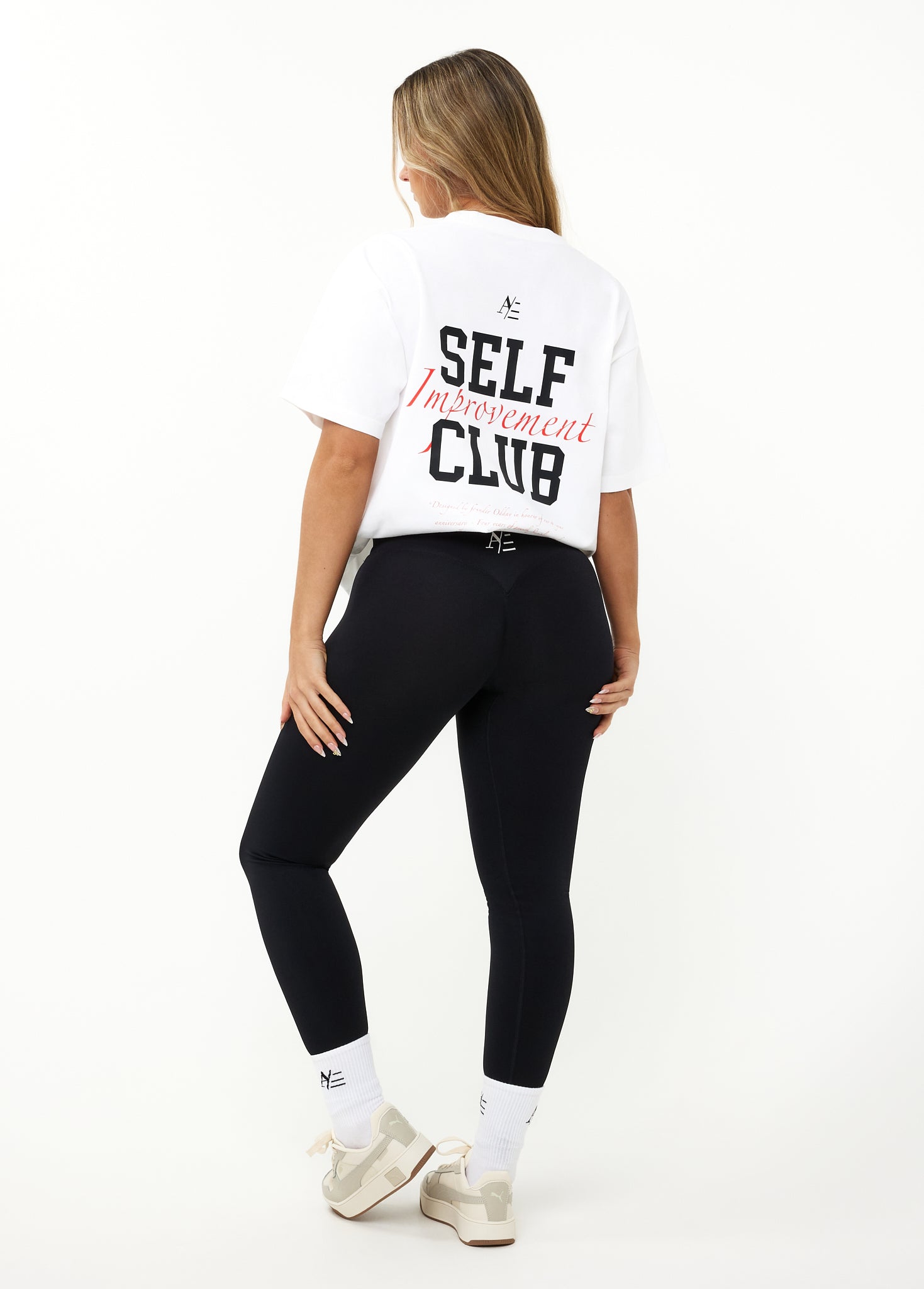 Oversized T Shirt White Red 4 Year Anniversary