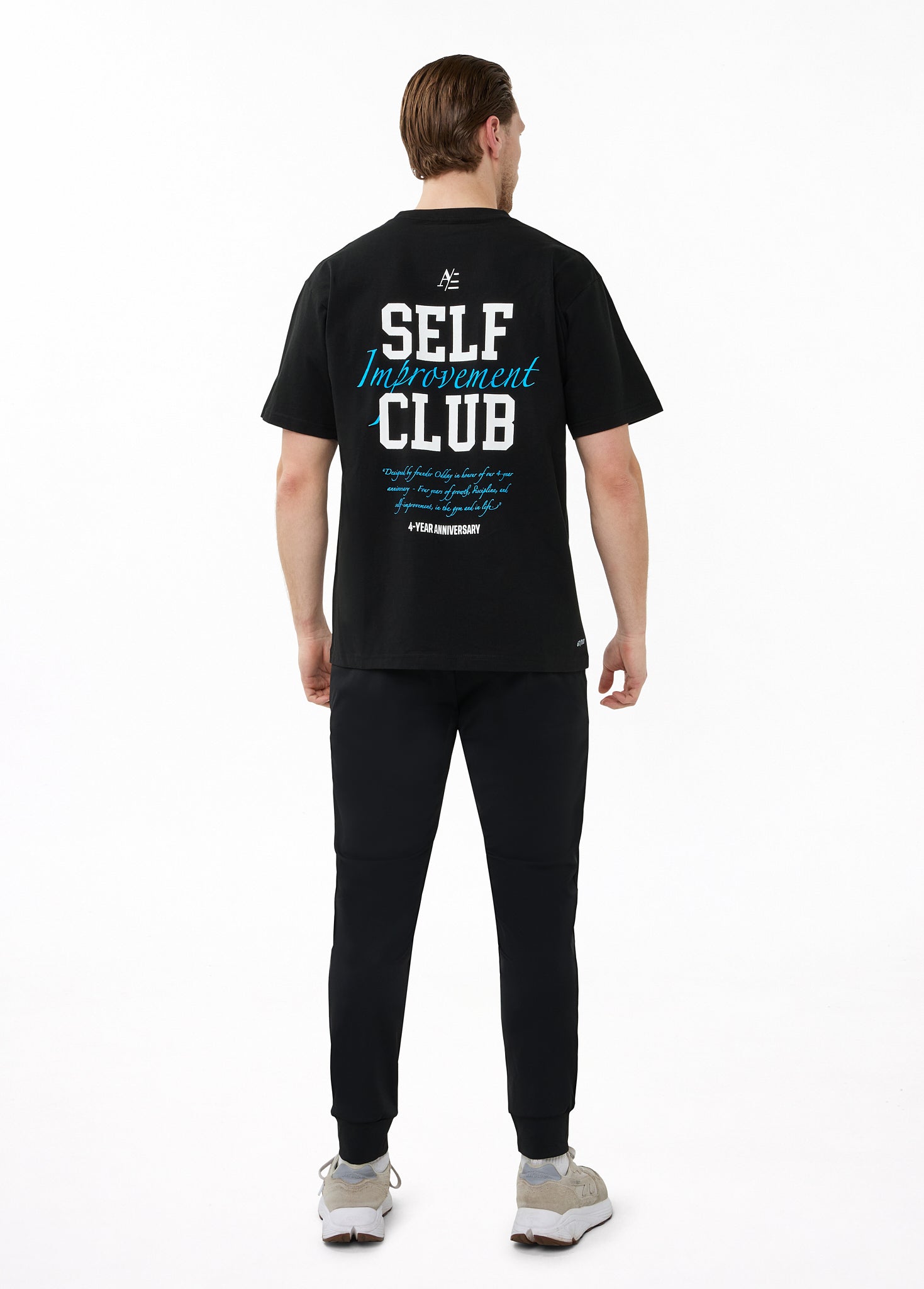 Oversized T Shirt Black Blue 4 Year Anniversary