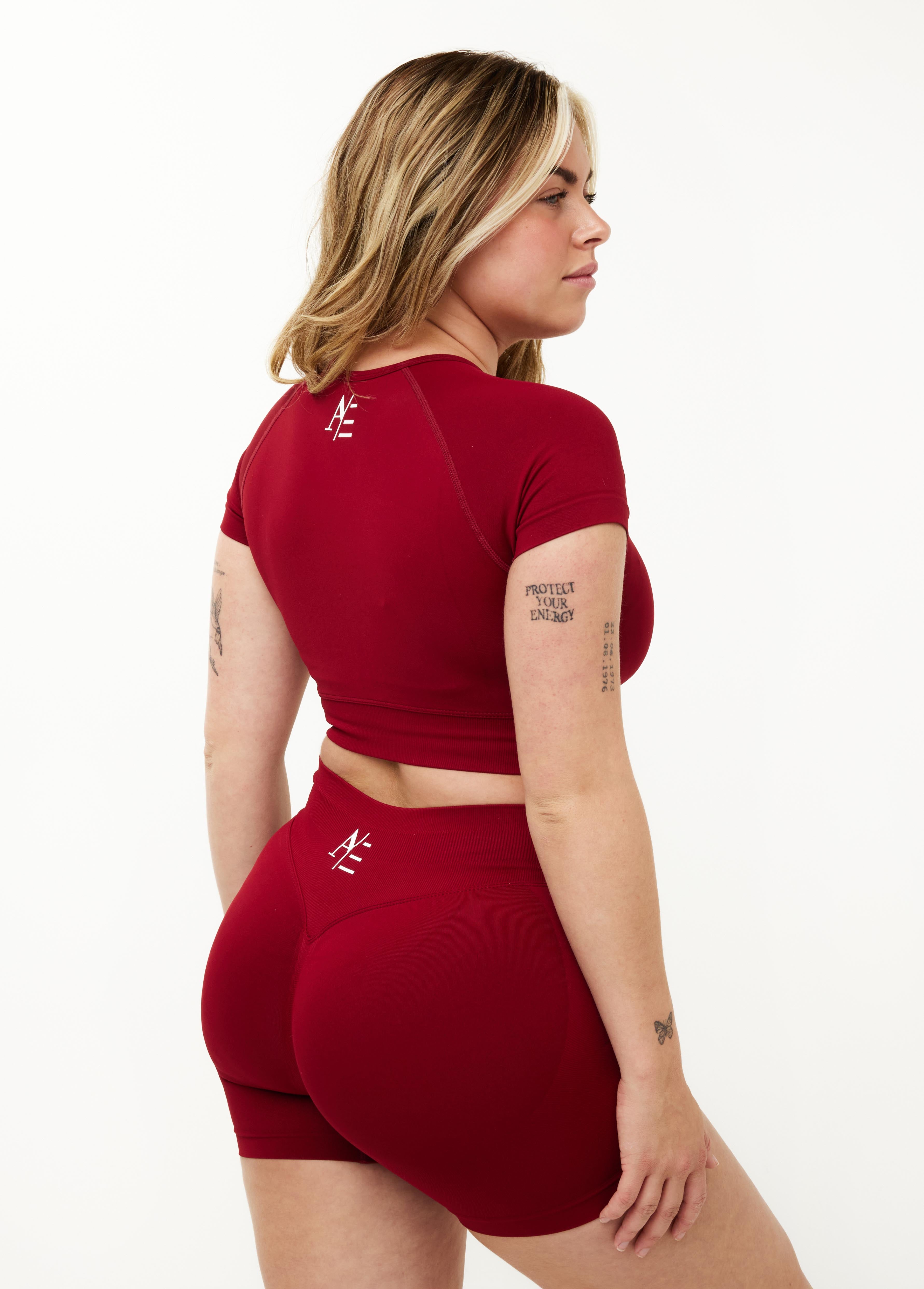 Short Sleeve Ruby Red