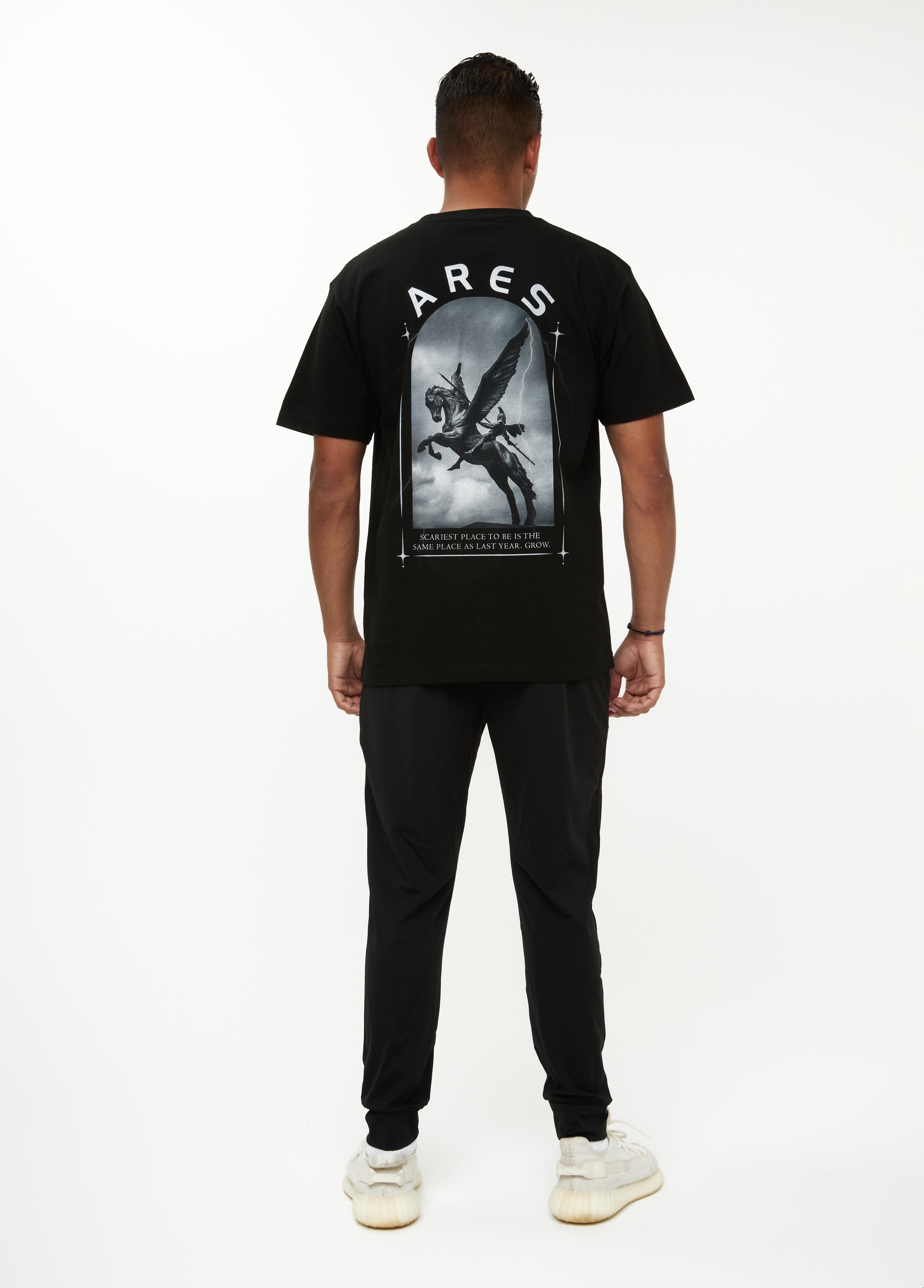 Pegasus Royalty Black Design T-Shirt