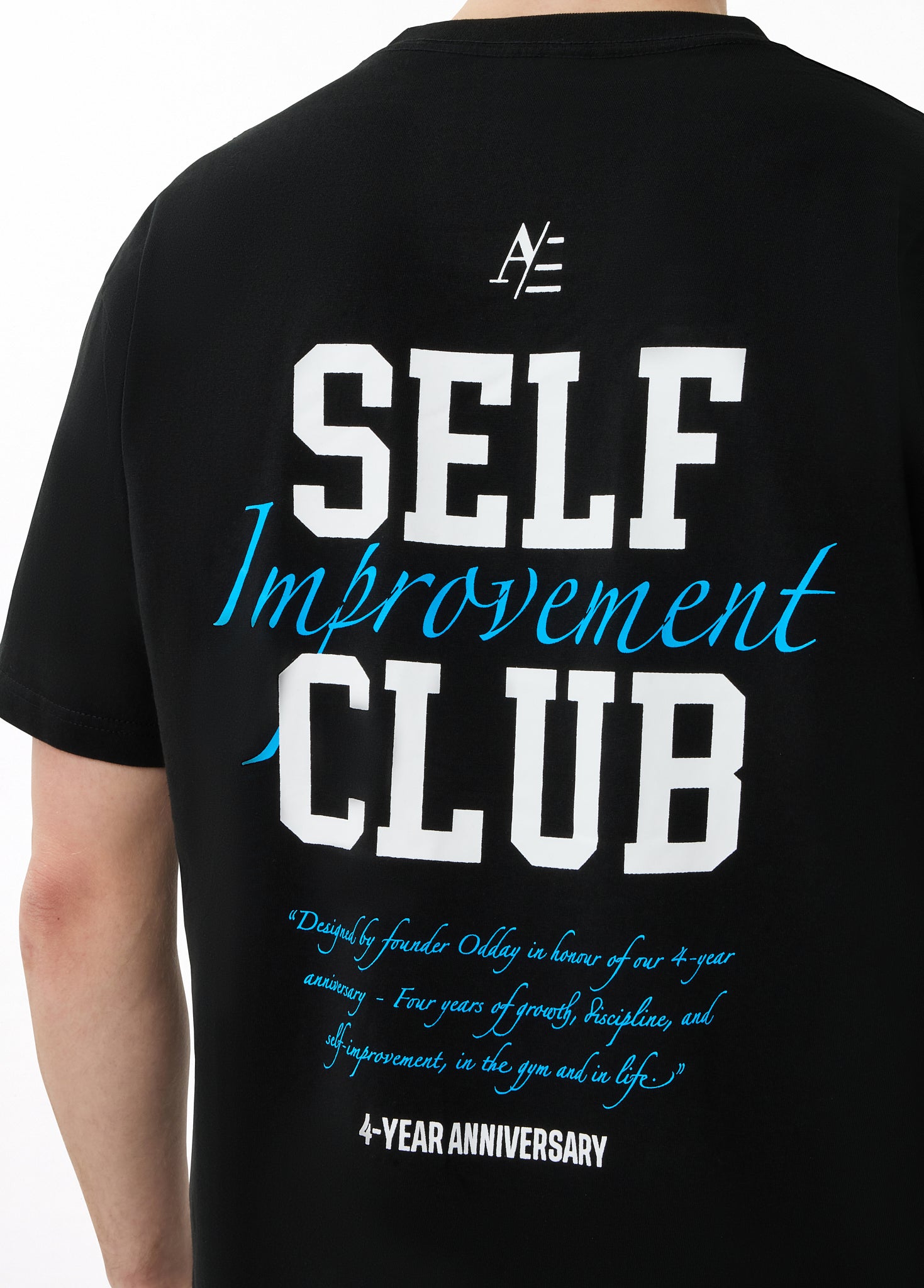 Oversized T Shirt Black Blue 4 Year Anniversary