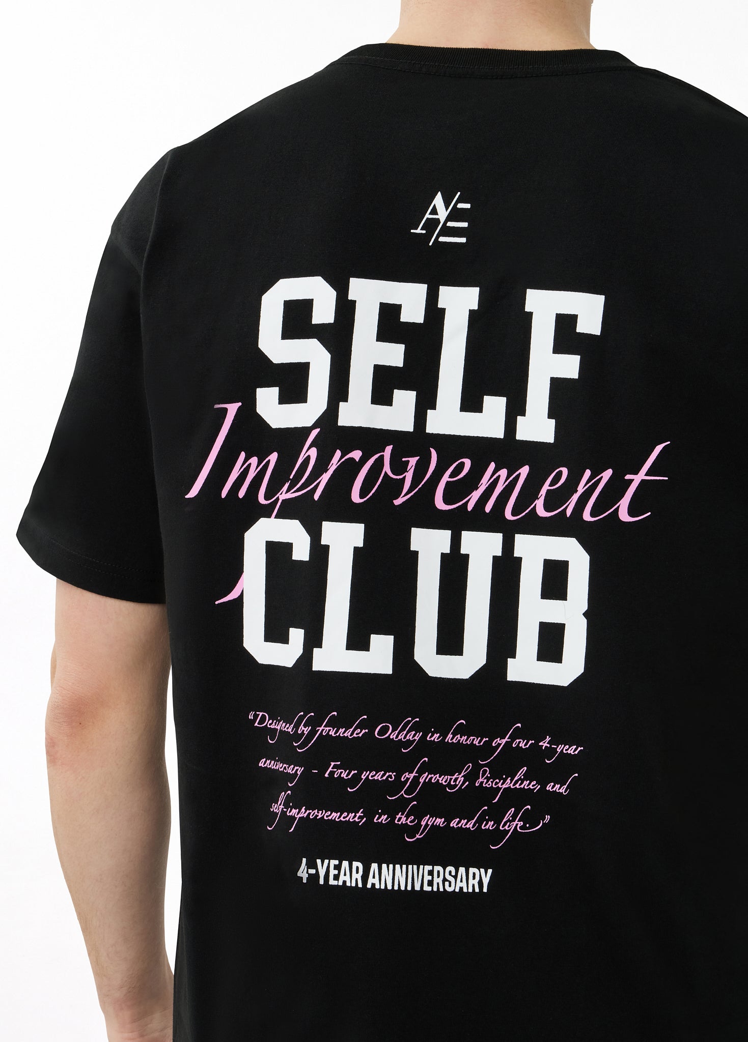 Oversized T Shirt Black Pink 4 Year Anniversary